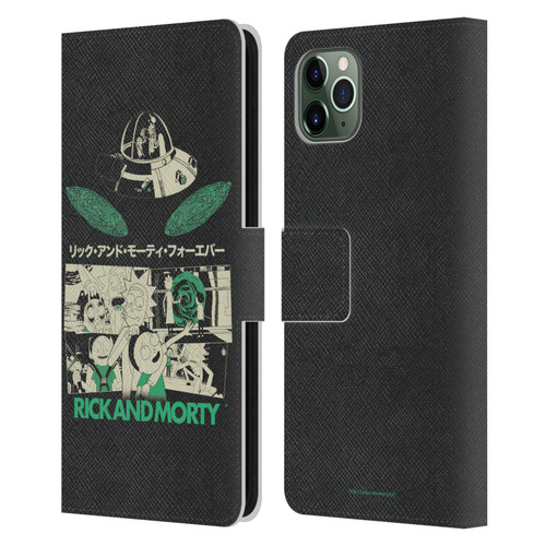 Rick And Morty Duo Graphics Portals Leather Book Wallet Case Cover For Apple iPhone 11 Pro Max