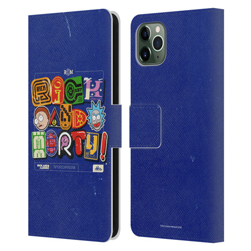 Rick And Morty Duo Graphics Typography Leather Book Wallet Case Cover For Apple iPhone 11 Pro Max