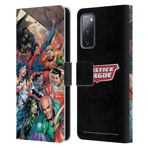 Justice League DC Comics Comic Book Covers #34 Group Leather Book Wallet Case Cover For Samsung Galaxy S20 FE / 5G