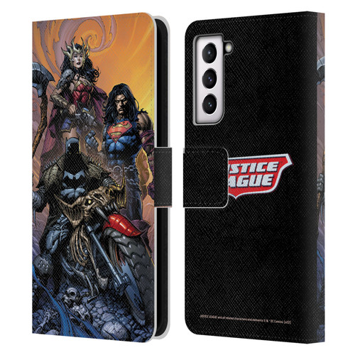 Justice League DC Comics Comic Book Covers Dark Knights Metal #1 Leather Book Wallet Case Cover For Samsung Galaxy S21 5G