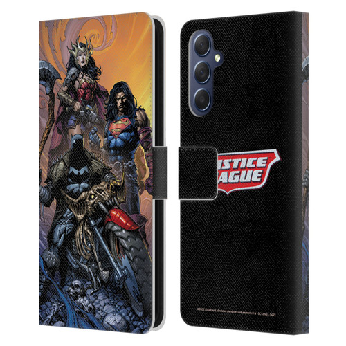 Justice League DC Comics Comic Book Covers Dark Knights Metal #1 Leather Book Wallet Case Cover For Samsung Galaxy M54 5G