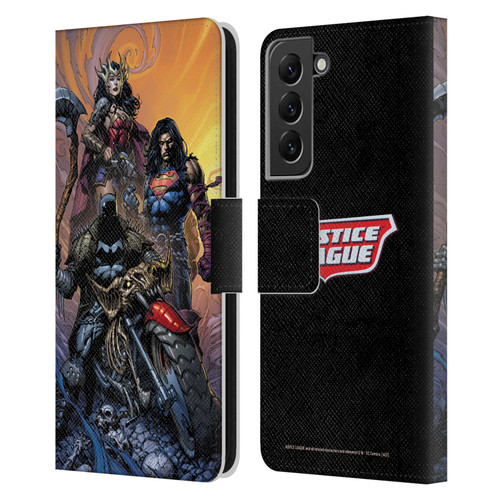 Justice League DC Comics Comic Book Covers Dark Knights Metal #1 Leather Book Wallet Case Cover For Samsung Galaxy S22+ 5G