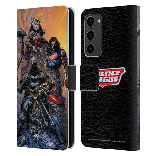 Justice League DC Comics Comic Book Covers Dark Knights Metal #1 Leather Book Wallet Case Cover For Samsung Galaxy S23+ 5G