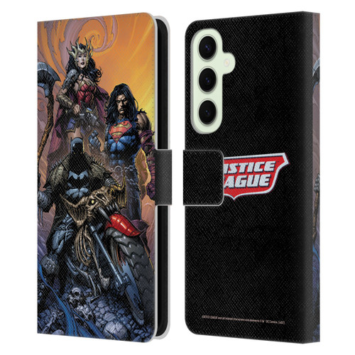 Justice League DC Comics Comic Book Covers Dark Knights Metal #1 Leather Book Wallet Case Cover For Samsung Galaxy S25+