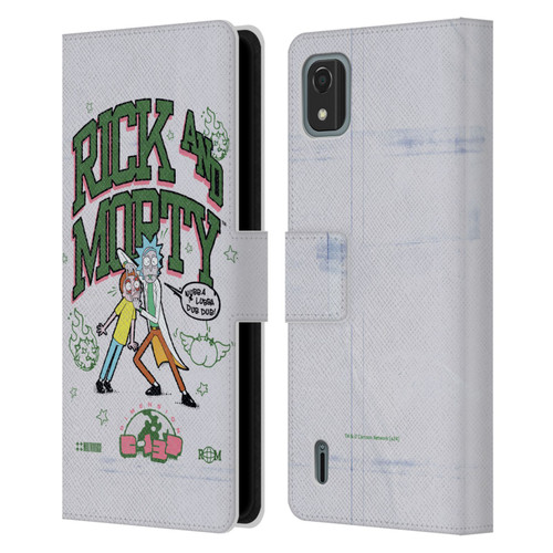 Rick And Morty Duo Graphics Wubb A Lubba Dub Dub Leather Book Wallet Case Cover For Nokia C2 2nd Edition