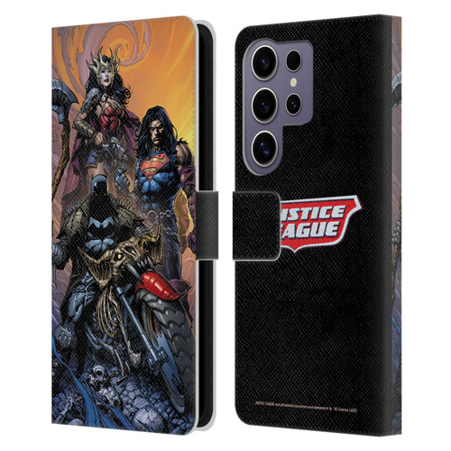 Justice League DC Comics Comic Book Covers Dark Knights Metal #1 Leather Book Wallet Case Cover For Samsung Galaxy S25 Ultra