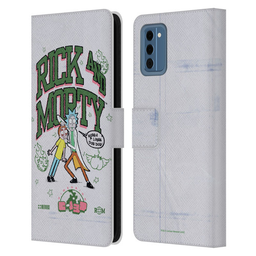 Rick And Morty Duo Graphics Wubb A Lubba Dub Dub Leather Book Wallet Case Cover For Nokia NC300