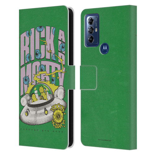 Rick And Morty Duo Graphics The Space Cruiser Leather Book Wallet Case Cover For Motorola Moto G Play (2023)