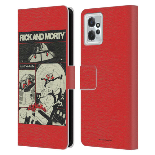 Rick And Morty Duo Graphics The Space Cruiser Collage Leather Book Wallet Case Cover For Motorola Moto G Power (2023)