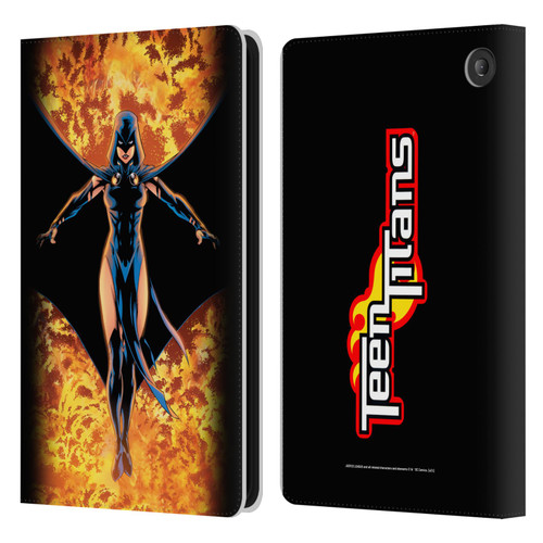 Justice League DC Comics Teen Titans Comic Art #8 Raven Leather Book Wallet Case Cover For Amazon Fire 7 2022