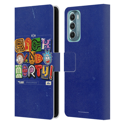 Rick And Morty Duo Graphics Typography Leather Book Wallet Case Cover For Motorola Moto G Stylus 5G (2022)
