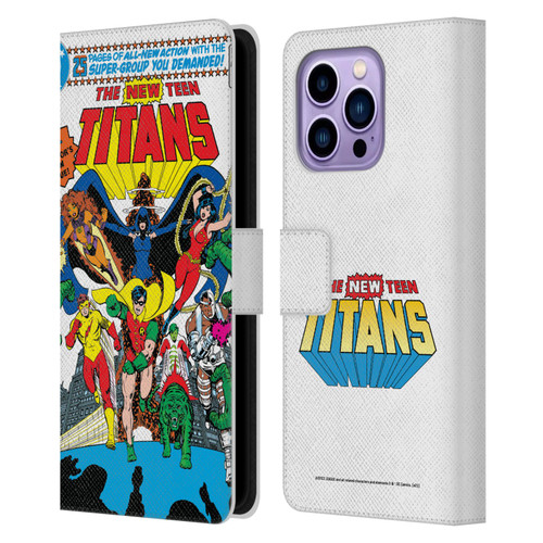 Justice League DC Comics Teen Titans Comic Art New #1 Group Leather Book Wallet Case Cover For Apple iPhone 14 Pro Max