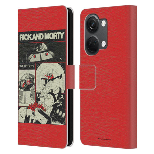 Rick And Morty Duo Graphics The Space Cruiser Collage Leather Book Wallet Case Cover For OnePlus Nord 3 5G
