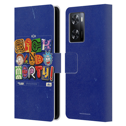 Rick And Morty Duo Graphics Typography Leather Book Wallet Case Cover For OPPO A57s