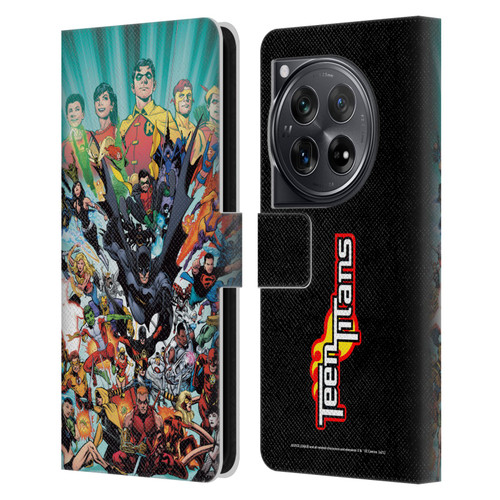 Justice League DC Comics Teen Titans Comic Art #100 Variant Leather Book Wallet Case Cover For OnePlus 12