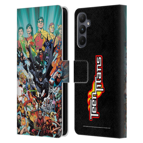 Justice League DC Comics Teen Titans Comic Art #100 Variant Leather Book Wallet Case Cover For Samsung Galaxy A05s
