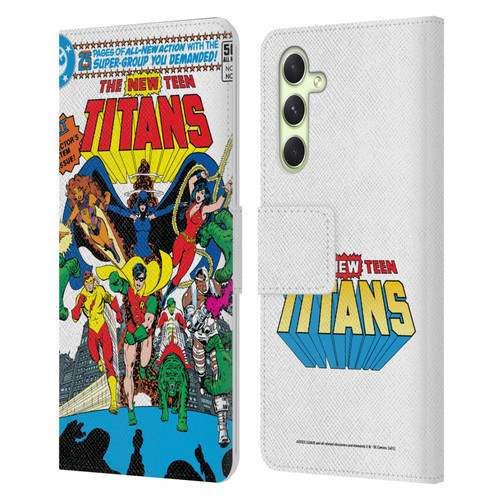Justice League DC Comics Teen Titans Comic Art New #1 Group Leather Book Wallet Case Cover For Samsung Galaxy A54 5G