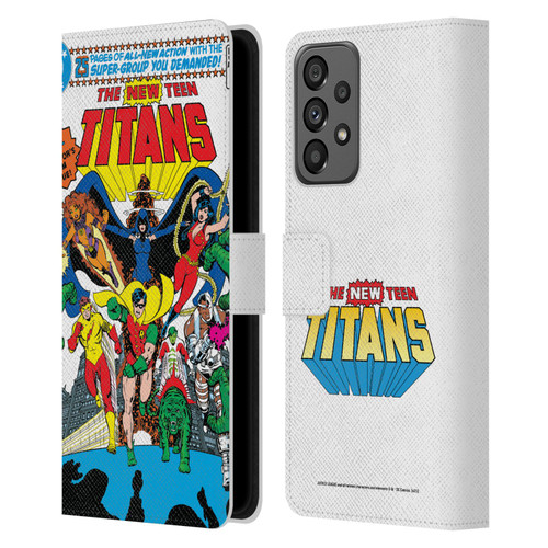 Justice League DC Comics Teen Titans Comic Art New #1 Group Leather Book Wallet Case Cover For Samsung Galaxy A73 5G (2022)