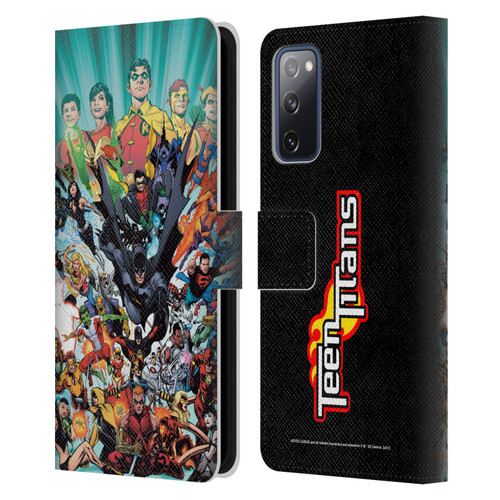 Justice League DC Comics Teen Titans Comic Art #100 Variant Leather Book Wallet Case Cover For Samsung Galaxy S20 FE / 5G