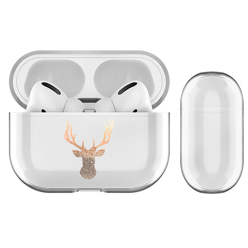 Monika Strigel Champagne Gold Deer Clear Hard Crystal Cover for Apple AirPods Pro Charging Case