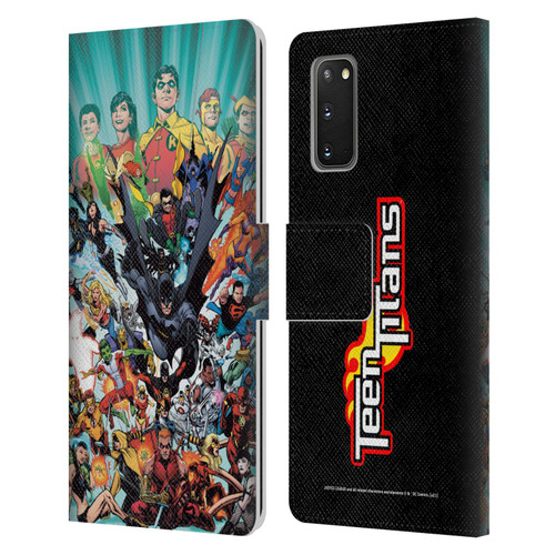 Justice League DC Comics Teen Titans Comic Art #100 Variant Leather Book Wallet Case Cover For Samsung Galaxy S20 / S20 5G