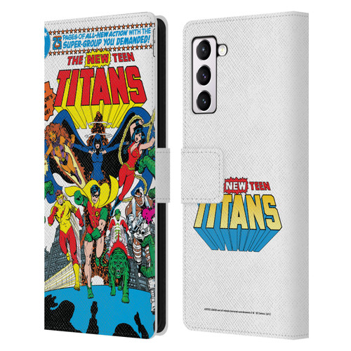 Justice League DC Comics Teen Titans Comic Art New #1 Group Leather Book Wallet Case Cover For Samsung Galaxy S21+ 5G