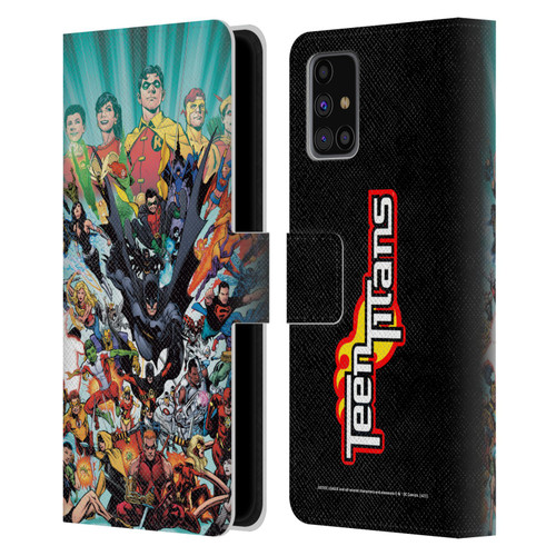 Justice League DC Comics Teen Titans Comic Art #100 Variant Leather Book Wallet Case Cover For Samsung Galaxy M31s (2020)
