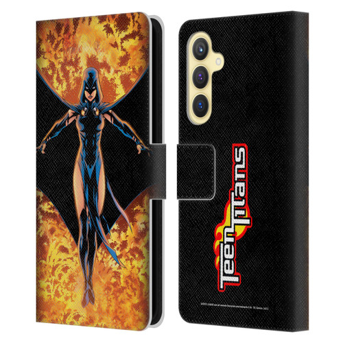 Justice League DC Comics Teen Titans Comic Art #8 Raven Leather Book Wallet Case Cover For Samsung Galaxy S23 FE 5G