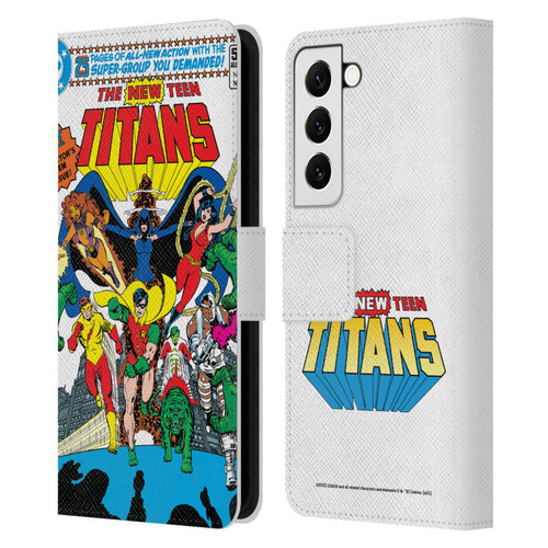 Justice League DC Comics Teen Titans Comic Art New #1 Group Leather Book Wallet Case Cover For Samsung Galaxy S22 5G