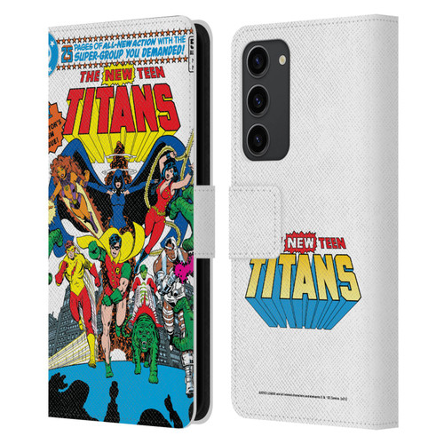 Justice League DC Comics Teen Titans Comic Art New #1 Group Leather Book Wallet Case Cover For Samsung Galaxy S23+ 5G