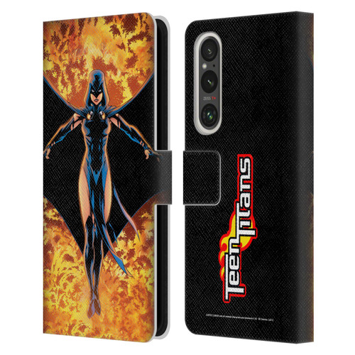 Justice League DC Comics Teen Titans Comic Art #8 Raven Leather Book Wallet Case Cover For Sony Xperia 1 V 5G