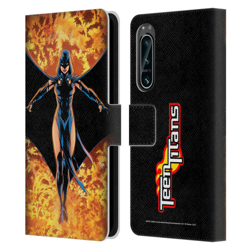 Justice League DC Comics Teen Titans Comic Art #8 Raven Leather Book Wallet Case Cover For Sony Xperia 5 IV