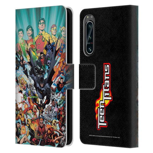 Justice League DC Comics Teen Titans Comic Art #100 Variant Leather Book Wallet Case Cover For Sony Xperia 5 IV