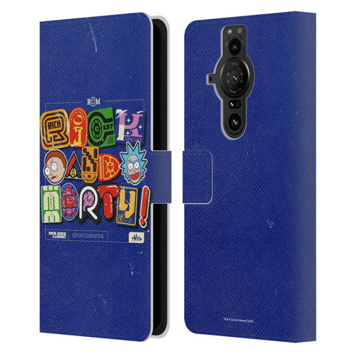 Rick And Morty Duo Graphics Typography Leather Book Wallet Case Cover For Sony Xperia Pro-I