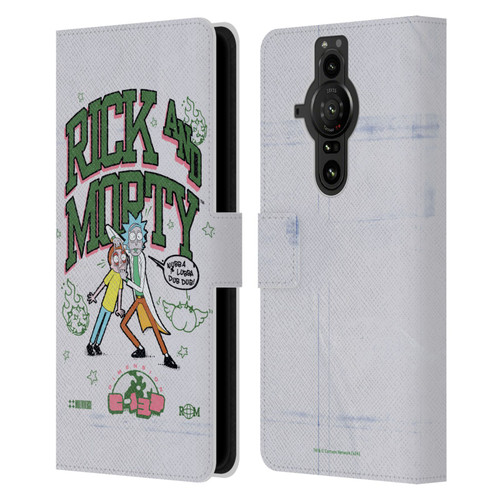 Rick And Morty Duo Graphics Wubb A Lubba Dub Dub Leather Book Wallet Case Cover For Sony Xperia Pro-I