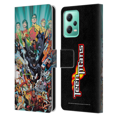 Justice League DC Comics Teen Titans Comic Art #100 Variant Leather Book Wallet Case Cover For Xiaomi Redmi Note 12 5G
