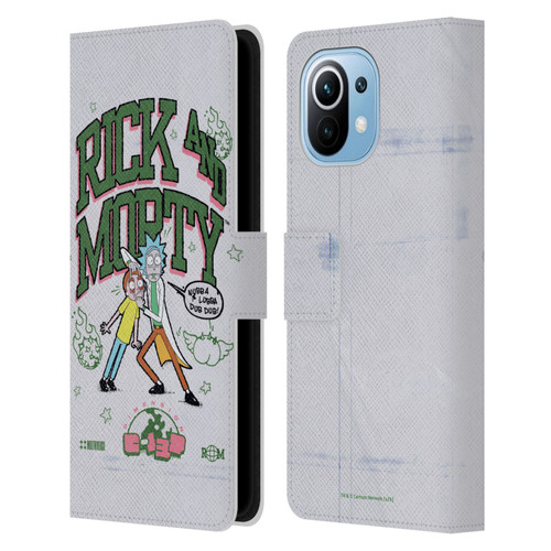 Rick And Morty Duo Graphics Wubb A Lubba Dub Dub Leather Book Wallet Case Cover For Xiaomi Mi 11