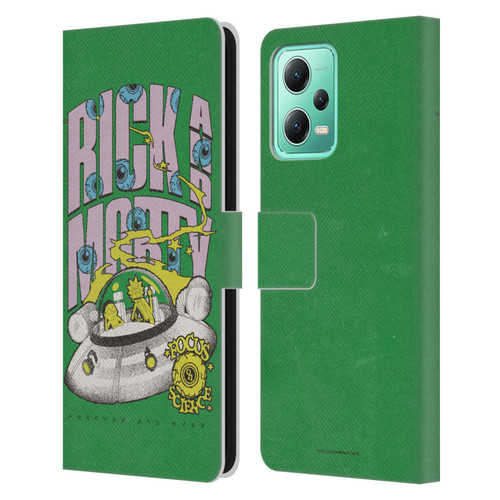 Rick And Morty Duo Graphics The Space Cruiser Leather Book Wallet Case Cover For Xiaomi Redmi Note 12 5G