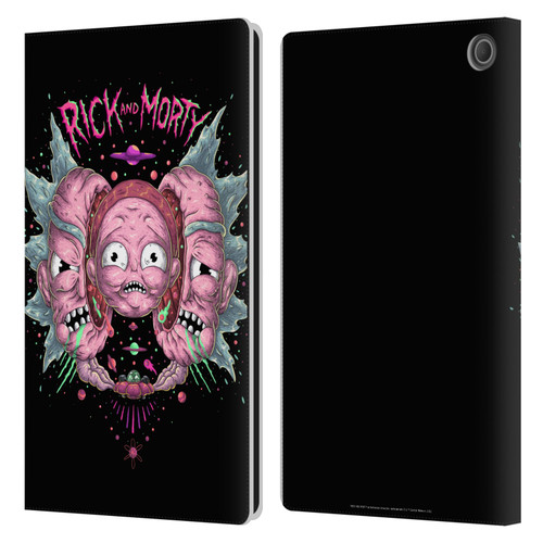 Rick And Morty Season 1 & 2 Graphics Intergalactic Escapades Leather Book Wallet Case Cover For Amazon Fire Max 11 2023