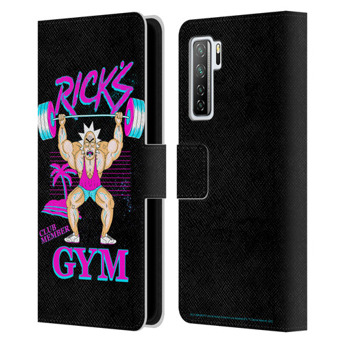 Rick And Morty Season 1 & 2 Graphics Rick's Gym Leather Book Wallet Case Cover For Huawei Nova 7 SE/P40 Lite 5G
