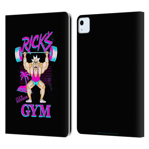 Rick And Morty Season 1 & 2 Graphics Rick's Gym Leather Book Wallet Case Cover For Apple iPad Air 11 2020/2022/2024