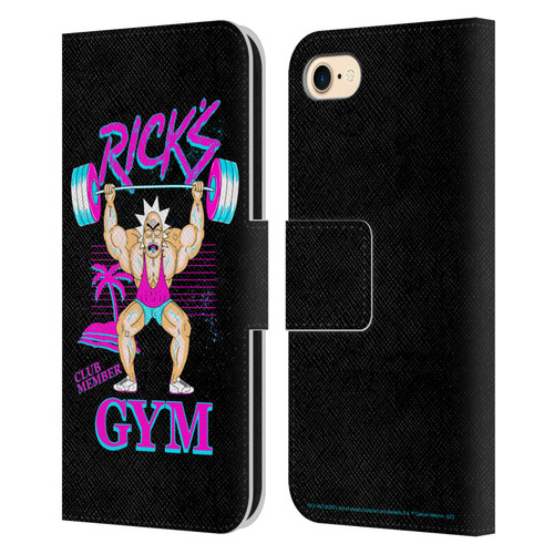 Rick And Morty Season 1 & 2 Graphics Rick's Gym Leather Book Wallet Case Cover For Apple iPhone 7 / 8 / SE 2020 & 2022