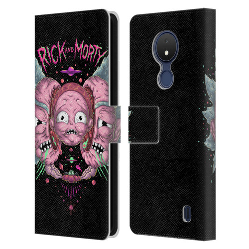 Rick And Morty Season 1 & 2 Graphics Intergalactic Escapades Leather Book Wallet Case Cover For Nokia C21