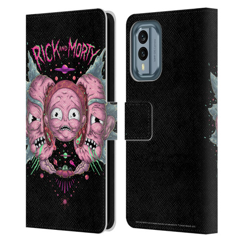 Rick And Morty Season 1 & 2 Graphics Intergalactic Escapades Leather Book Wallet Case Cover For Nokia X30