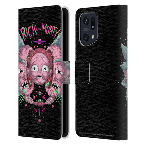 Rick And Morty Season 1 & 2 Graphics Intergalactic Escapades Leather Book Wallet Case Cover For OPPO Find X5