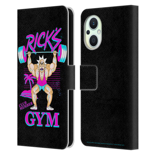 Rick And Morty Season 1 & 2 Graphics Rick's Gym Leather Book Wallet Case Cover For OPPO Reno8 Lite