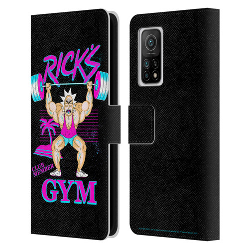 Rick And Morty Season 1 & 2 Graphics Rick's Gym Leather Book Wallet Case Cover For Xiaomi Mi 10T 5G