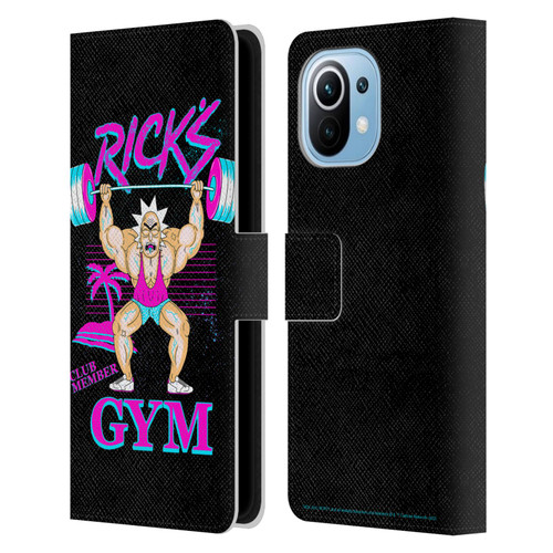Rick And Morty Season 1 & 2 Graphics Rick's Gym Leather Book Wallet Case Cover For Xiaomi Mi 11