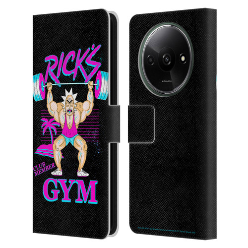 Rick And Morty Season 1 & 2 Graphics Rick's Gym Leather Book Wallet Case Cover For Xiaomi Redmi A3