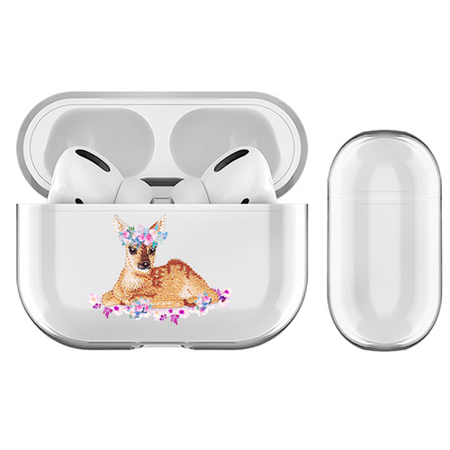 Monika Strigel Cute Pastel Friends Fawn Clear Hard Crystal Cover for Apple AirPods Pro Charging Case